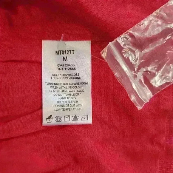 NWT Miss Me Red Sleeveless Razor Back Embroidered Top. Size M - Picture 10 of 11